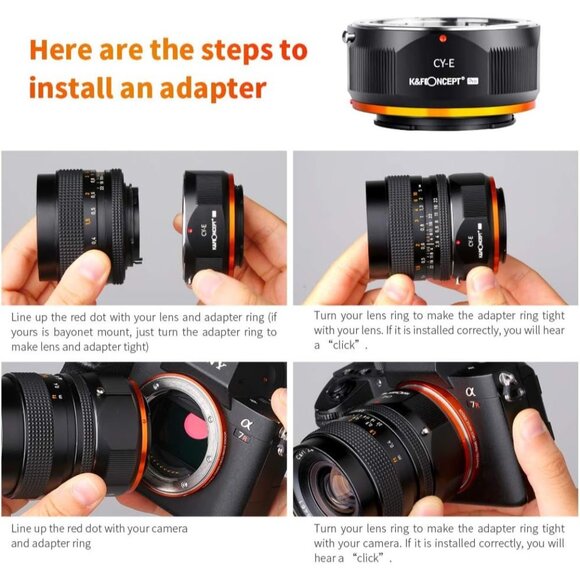 Lens Mount Adapter Compatible for Contax/Yashica (C/Y) Lens to Sony Alpha NEX-3 - Picture 7 of 10